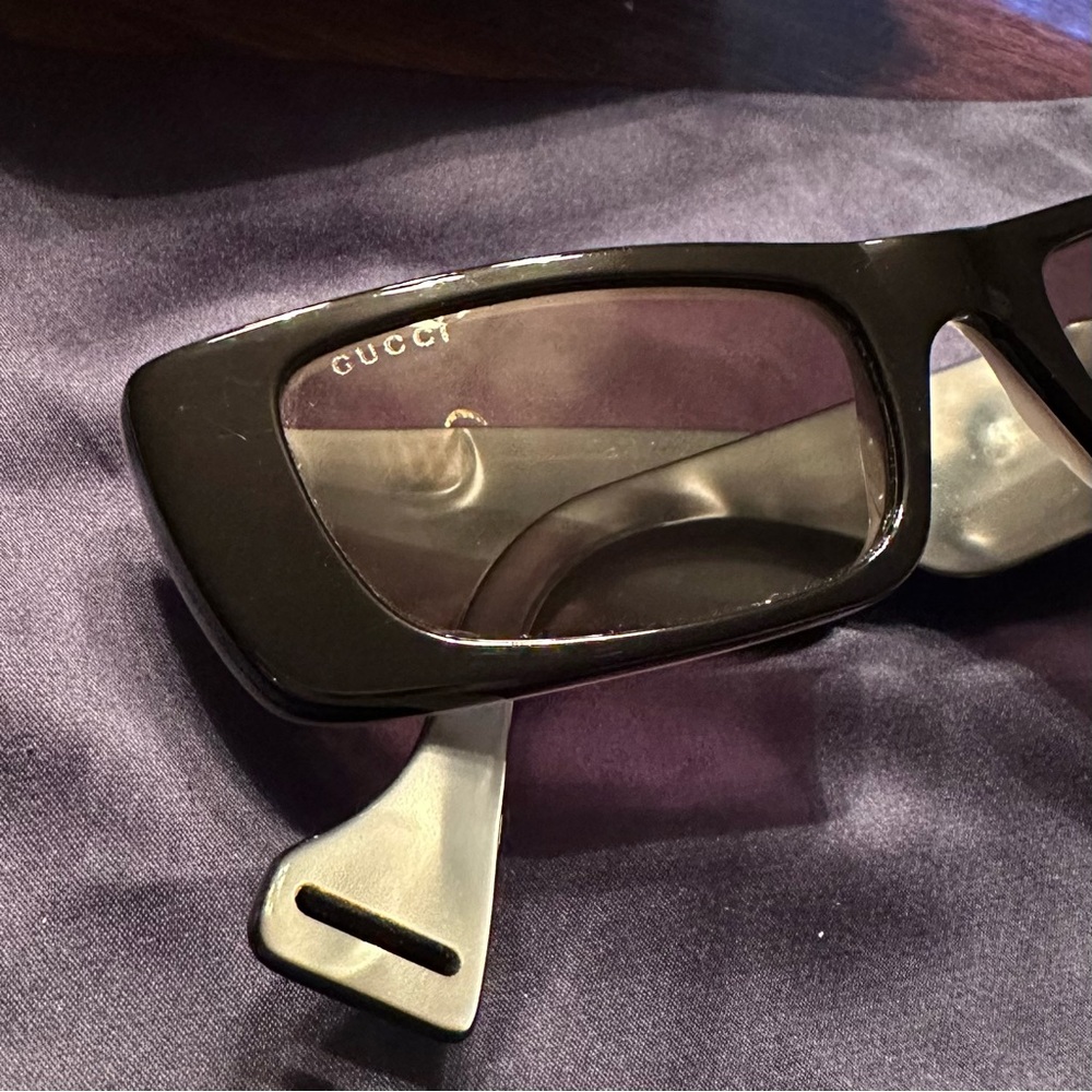 Gucci Slim Rectangular Sunglasses - image 8